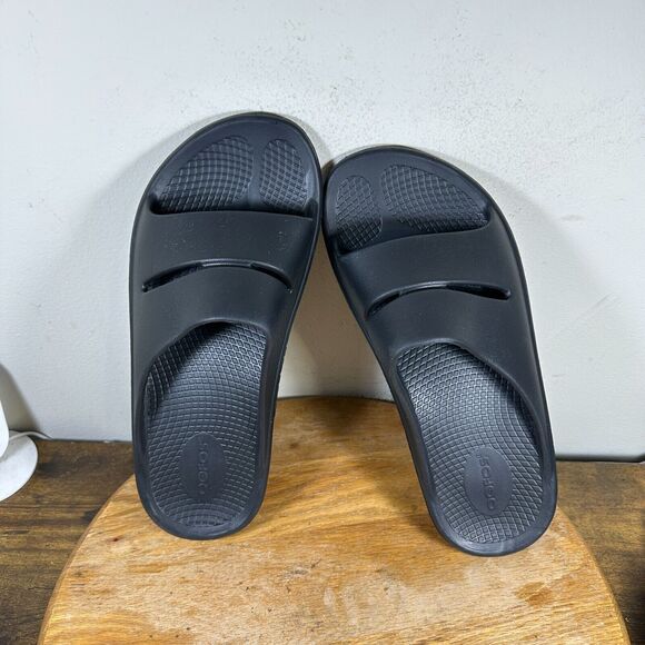 Oofos OOahh Original Recovery Sandals Black Women’s Size 10‎ - Picture 6 of 8